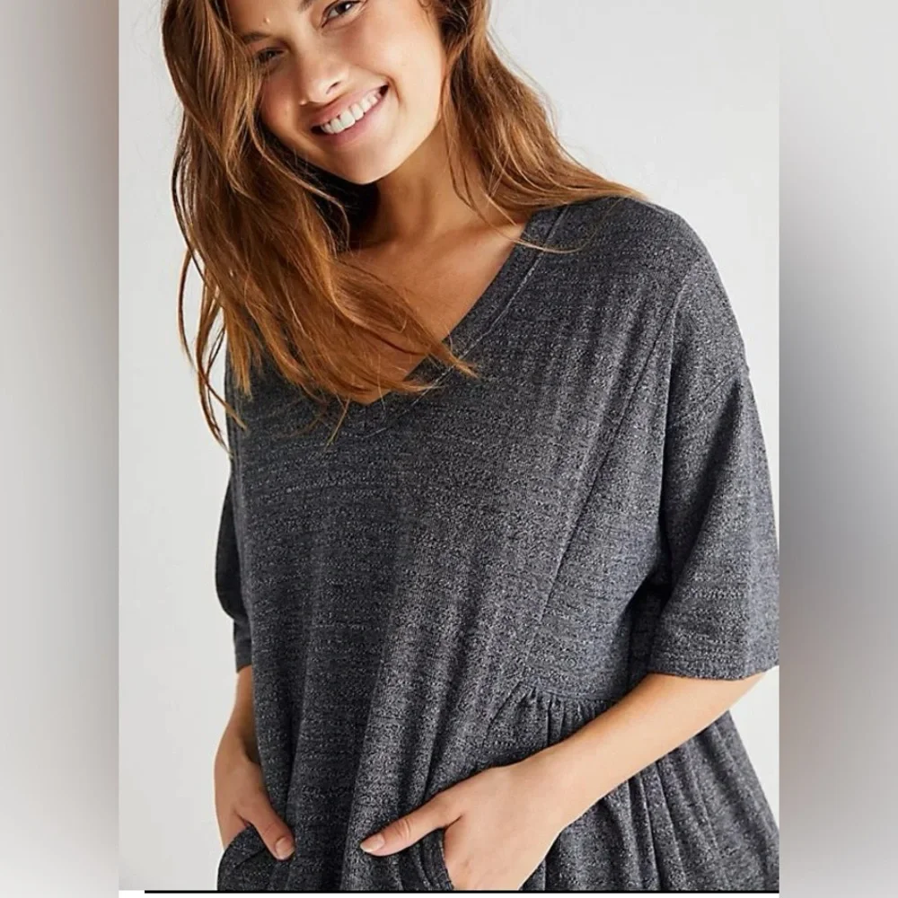 Free People Beach Free-Est - Stone Harbor Mini  Charcoal Grey NWOT Size M - Picture 2 of 9